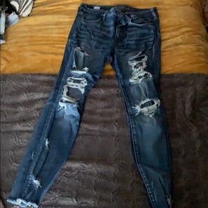 Front & back AE distressed skinny jean